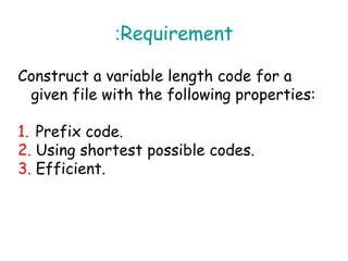 Huffman code presentation and their operation | PPT