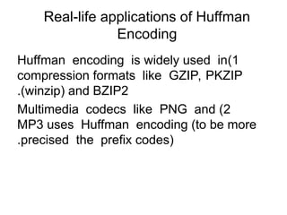 Huffman code presentation and their operation | PPT