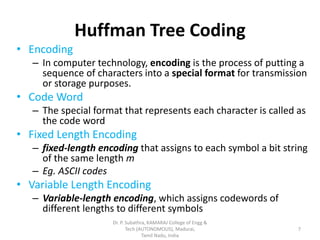 Character Encoding Tree Coding Huffman tree coding greedy approach | PDF