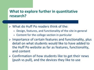 Participants responded to questions posted by moderator and to responses from other participantsPossible Biases: Small sample size lacking diversity (4 of 5 respondents were females)
