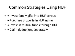 Tax Planning for Doctors Using Hindu Undivided Family (HUF) Structure ...