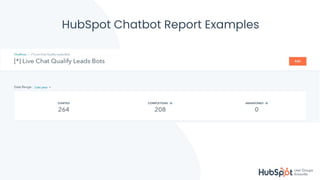 #KnoxHUG
HubSpot Chatbot Report Examples
 