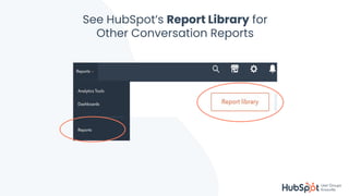 #KnoxHUG
See HubSpot’s Report Library for
Other Conversation Reports
 