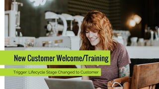 New Customer Welcome/Training
Trigger: Lifecycle Stage Changed to Customer
 