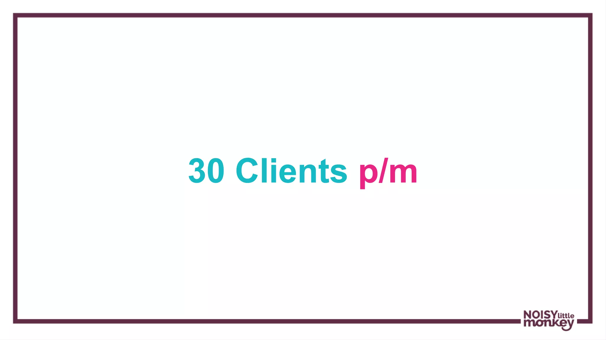 30 Clients p/m
 