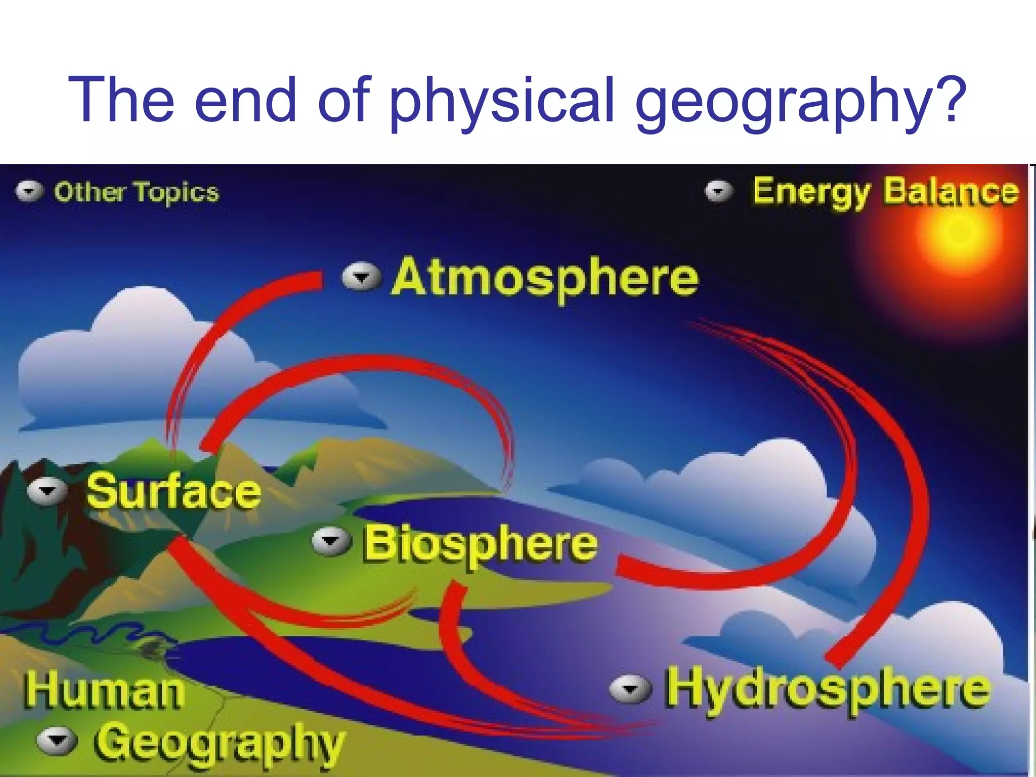 The end of physical geography?