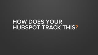 HOW DOES YOUR
HUBSPOT TRACK THIS?
 