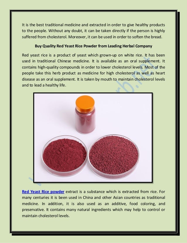 Huge benefits of red yeast rice powder