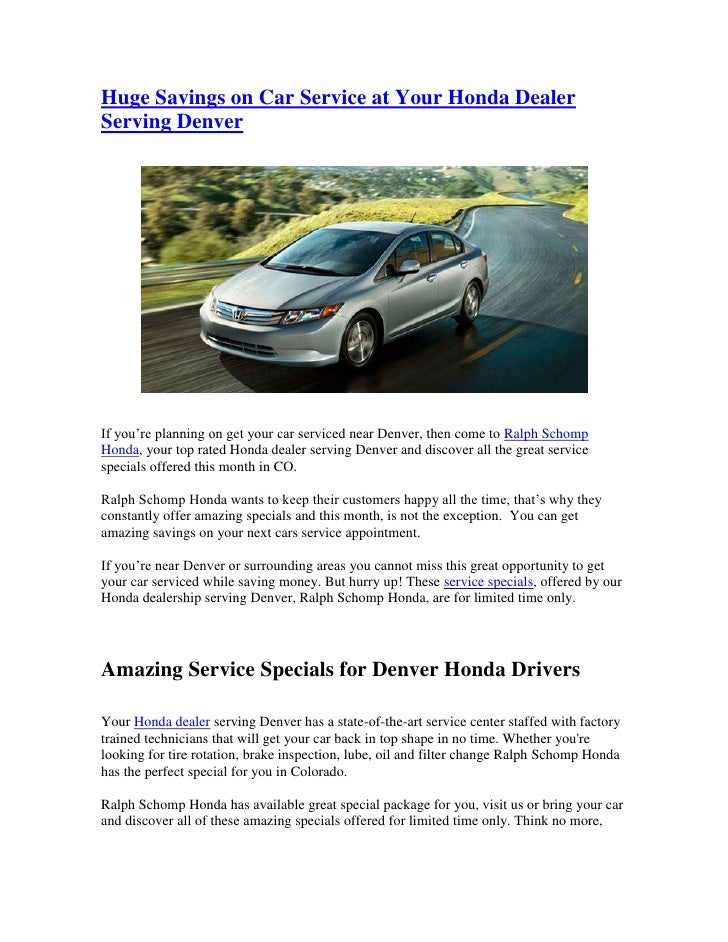 Honda Dealership Denver >> Huge Savings On Car Service At Your Honda Dealer Serving Honda Dealership Denver >> Huge Savings On Car Service At Your Honda Dealer Serving