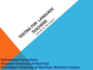 Mohammad Pazhouhesh
Khayyam University of Mashhad
Farhangian University of Mashhad, Beheshti Campus
 