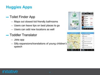 PoopDeck – iPhone game – shoot dirty diapers from your pirate shipFocus Group | Key FindingsParents often use one brand and then switch once their child reaches a certain age
