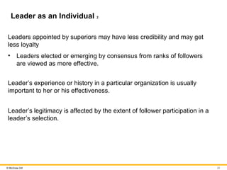 what do we mean by leadership. McGraw Hill | PPTX