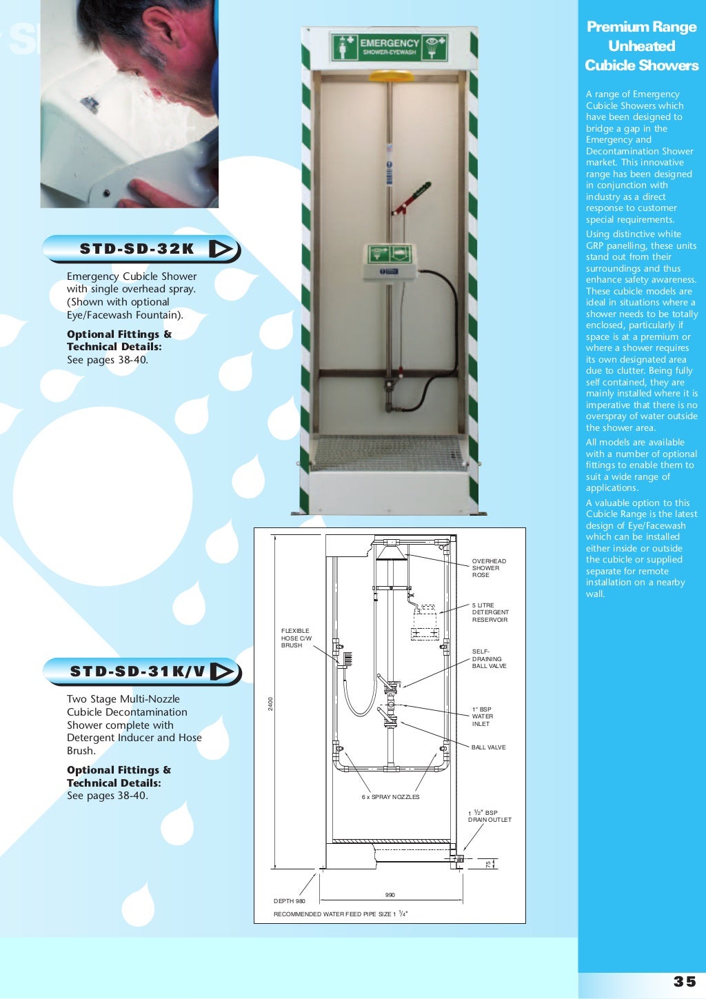 Hughes Safety Showers Indoor Showers Brochure