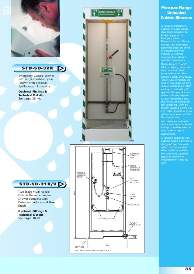 Hughes Safety Showers Indoor Showers Brochure
