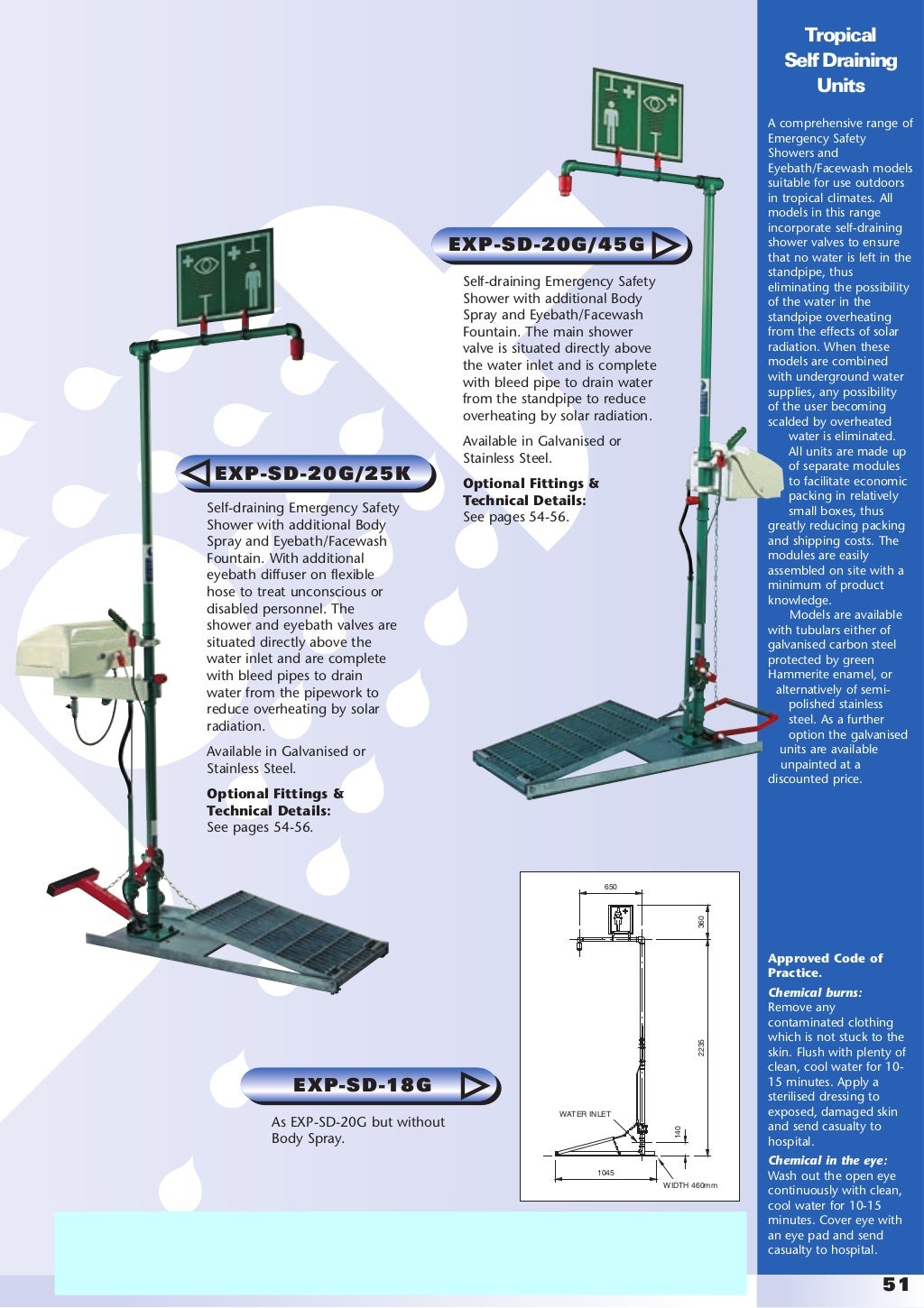 Hughes Safety Showers Outdoor Showers Brochures
