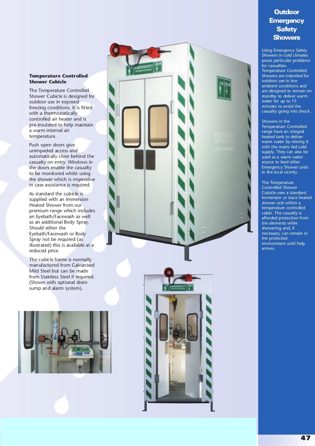 Hughes Safety Showers Outdoor Showers Brochures