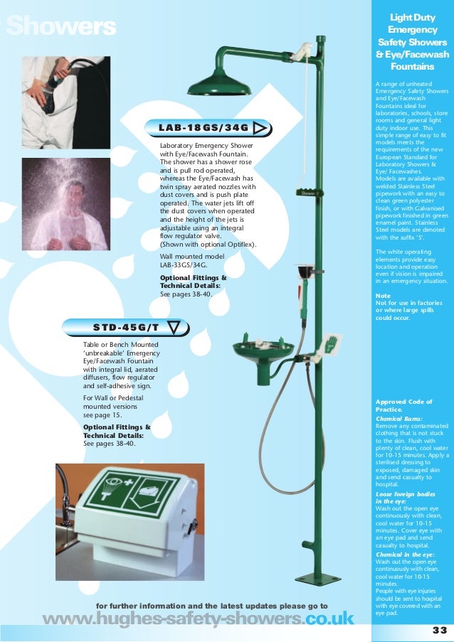 Hughes Emergency Safety Showers & Eyebaths Definitive Catalogue