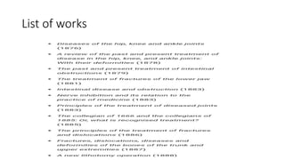 List of works
 