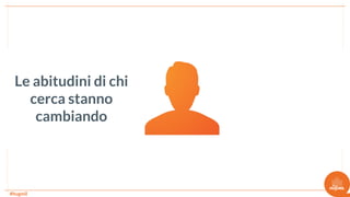 #hugmil
Le abitudini di chi
cerca stanno
cambiando
 