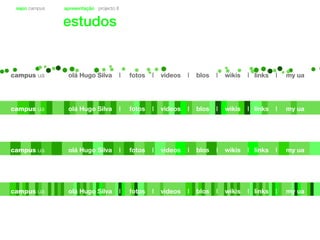 sapo campus apresentação projecto II
estudos
campus ua olá Hugo Silva | fotos | videos | blos | wikis | links | my ua
campus ua olá Hugo Silva | fotos | videos | blos | wikis | links | my ua
campus ua olá Hugo Silva | fotos | videos | blos | wikis | links | my ua
campus ua olá Hugo Silva | fotos | videos | blos | wikis | links | my ua
 