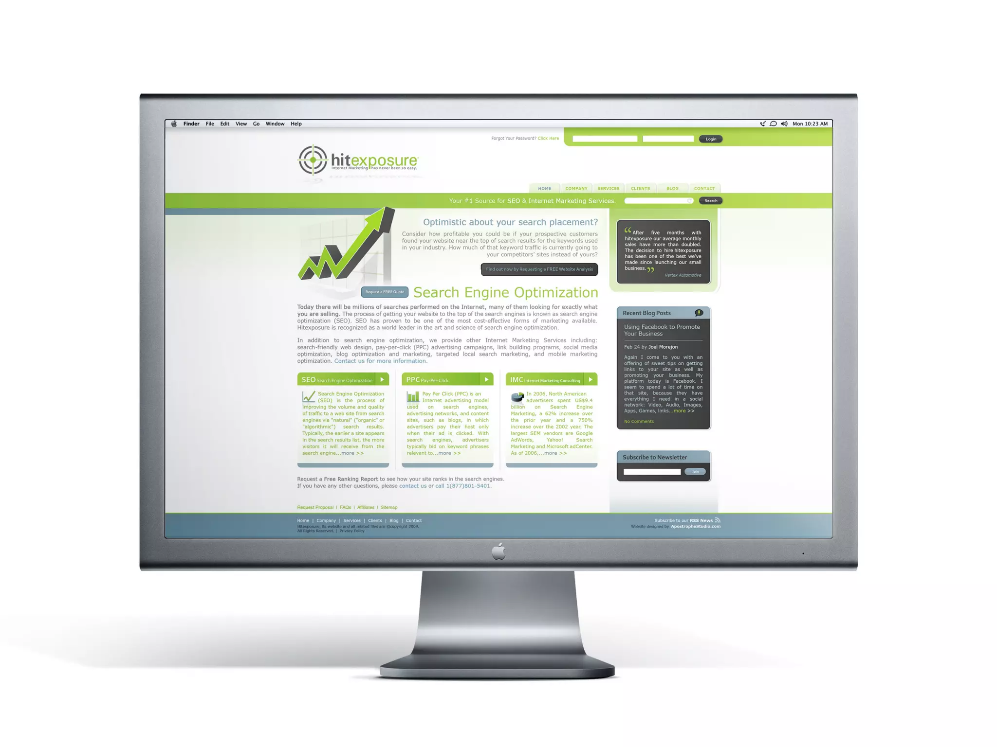 Website Design, Development & Internet Marketing/ HITEXPOSURE™ INTERNET MARKETING
Website Design, Development & Internet Marketing                                    © Copyright Hugo Brioso 2010. All Rights Reserved.
 