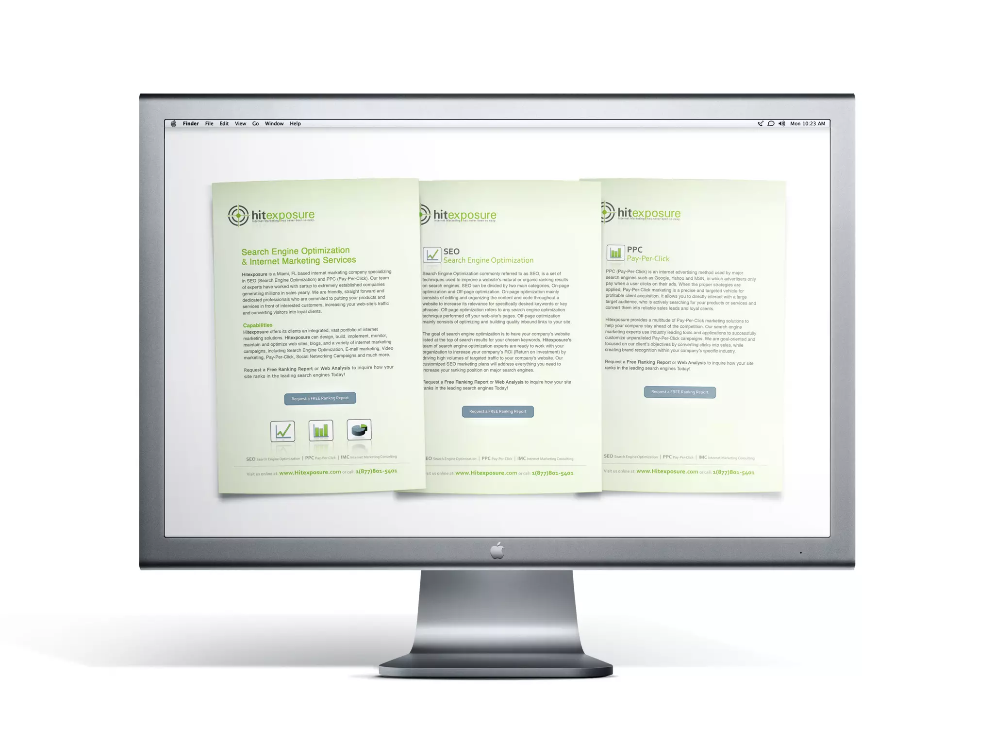 Website Design, Development & Internet Marketing/ HITEXPOSURE™ INTERNET MARKETING
Internet Marketing Introduction/Services & Promotional E-Flyer Campaigns            © Copyright Hugo Brioso 2010. All Rights Reserved.
 