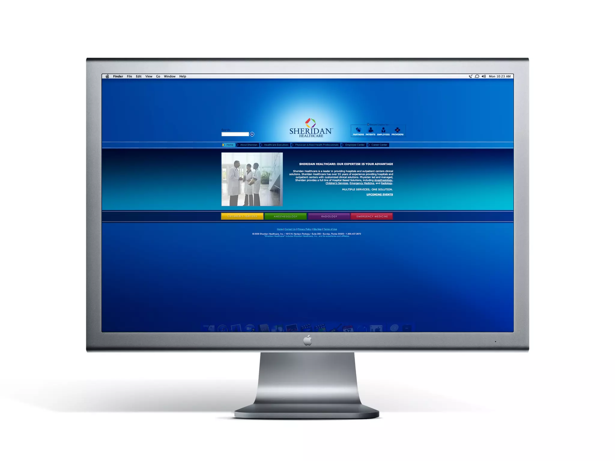 Website Design, Development & Internet Marketing/ SHERIDAN HEALTHCARE™
Website Design Concept                                                   © Copyright Hugo Brioso 2010. All Rights Reserved.
 