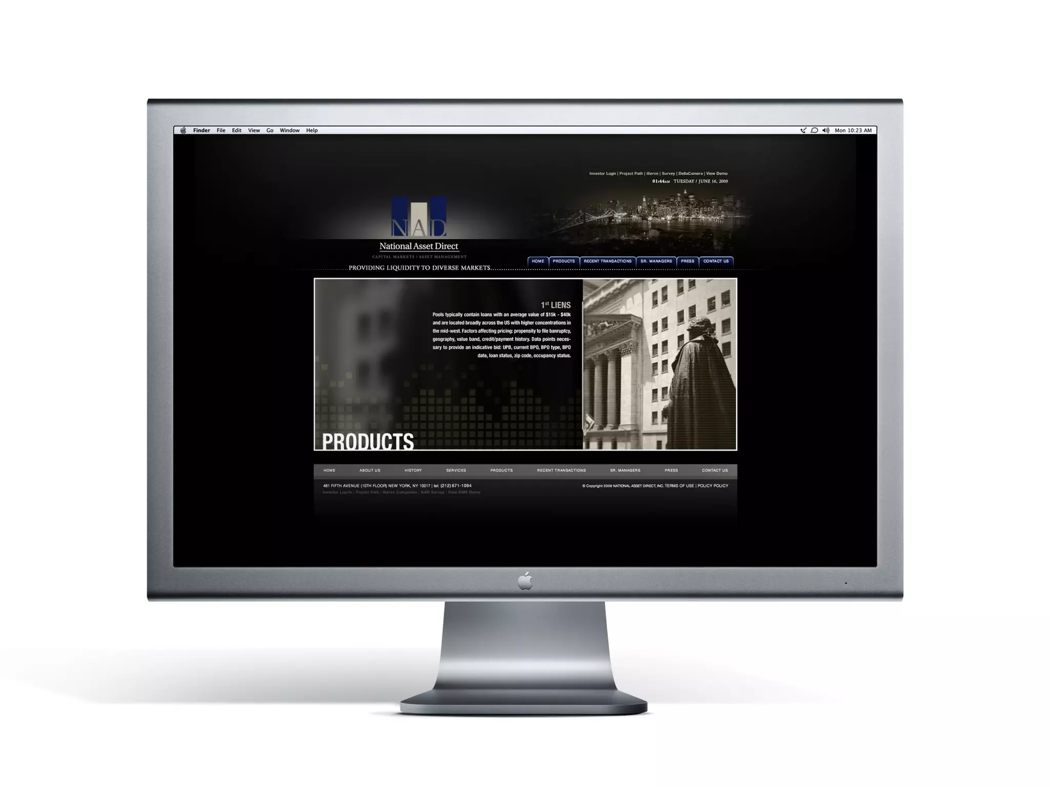 Website Design, Development & Internet Marketing/ NAD™ NATIONAL ASSET DIRECT
Website Design Concept                                                         © Copyright Hugo Brioso 2010. All Rights Reserved.
 