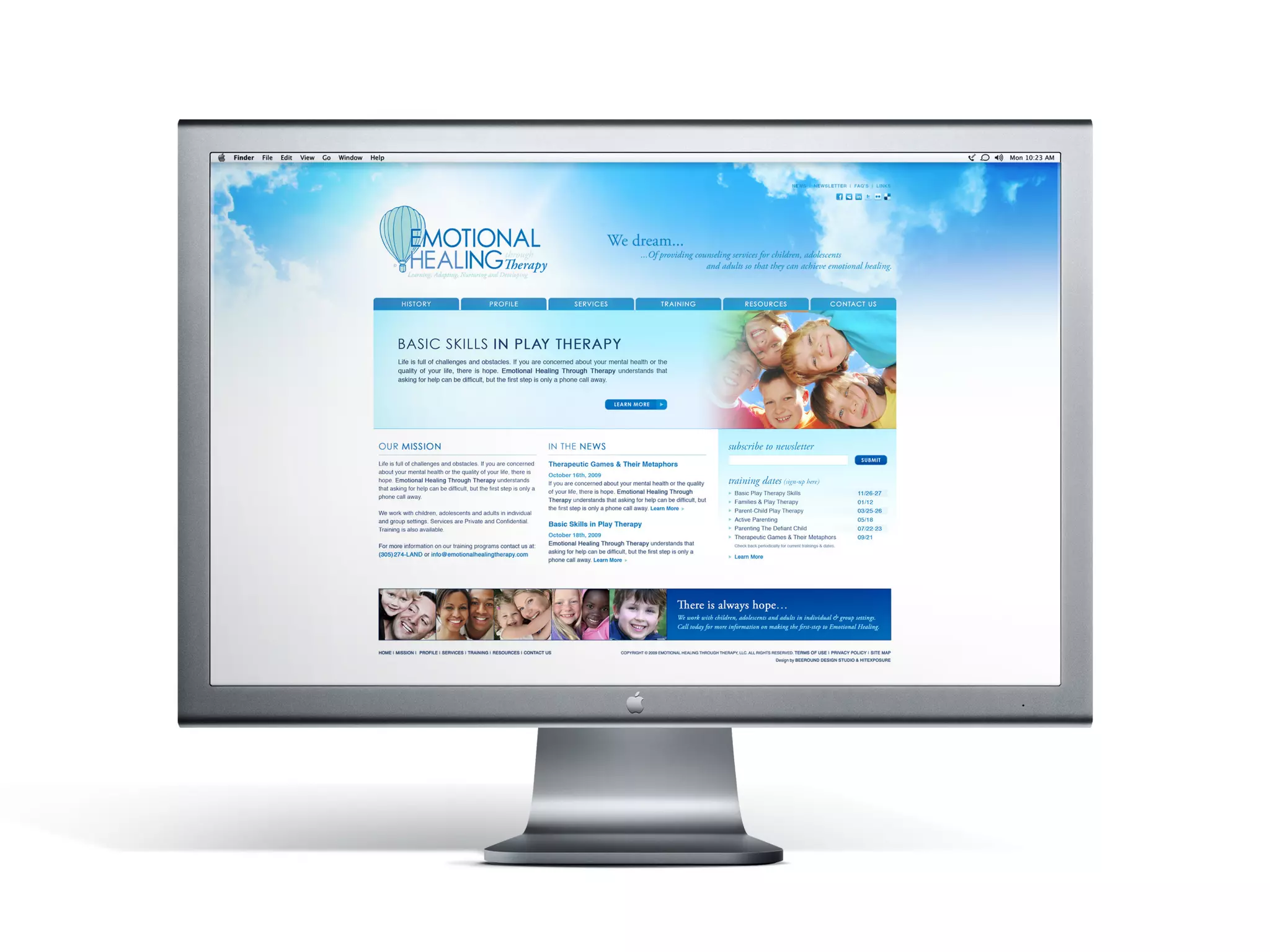 Website Design, Development & Internet Marketing/ EMOTIONAL HEALING THROUGH THERAPY™
Website Design, Development & Internet Marketing                                       © Copyright Hugo Brioso 2010. All Rights Reserved.
 