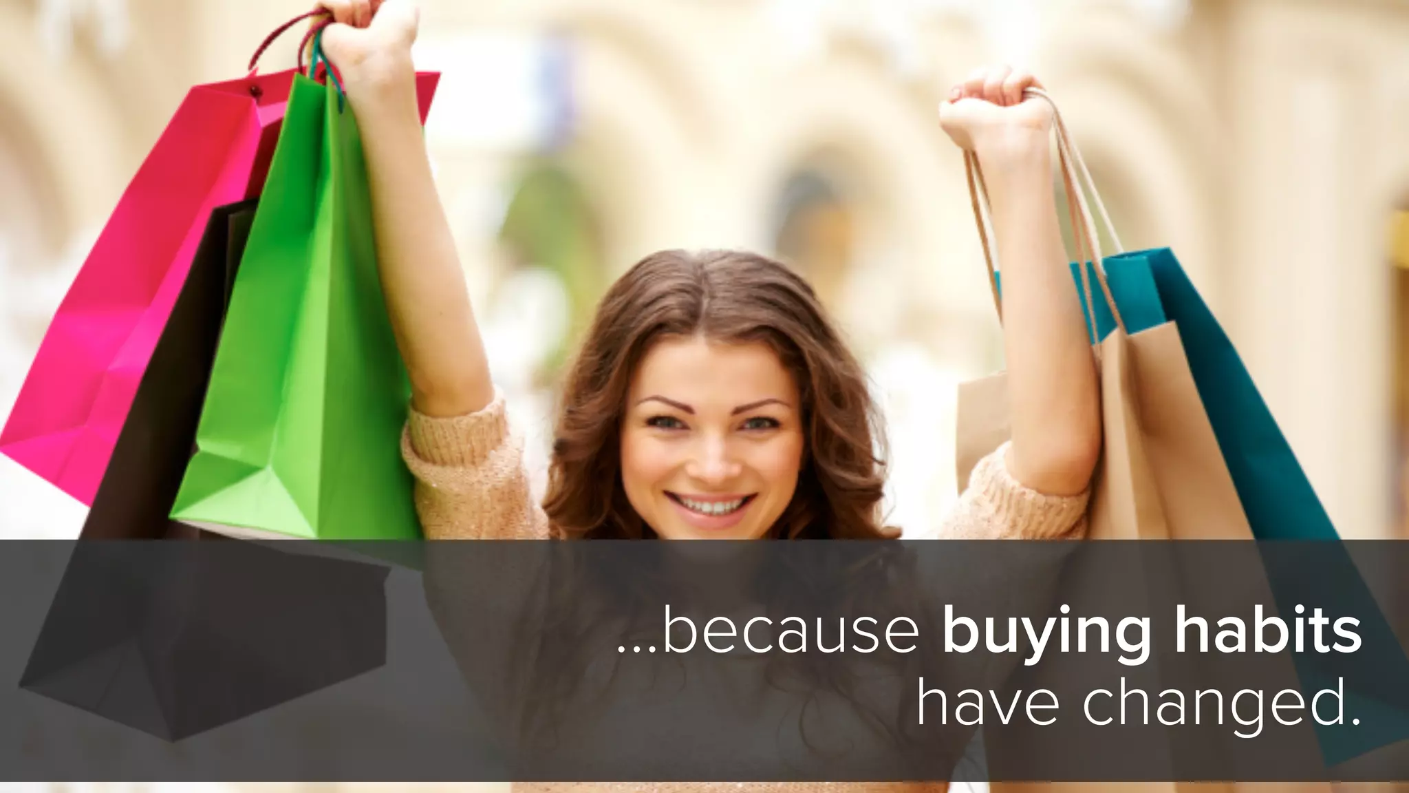 …because buying habits
have changed.
 