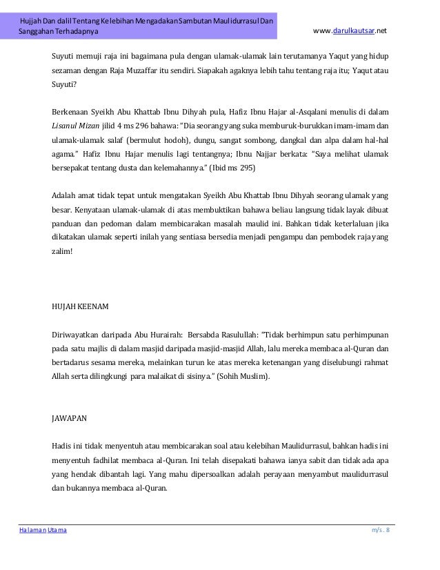 Maulidurrasul Pro Dan Kontra