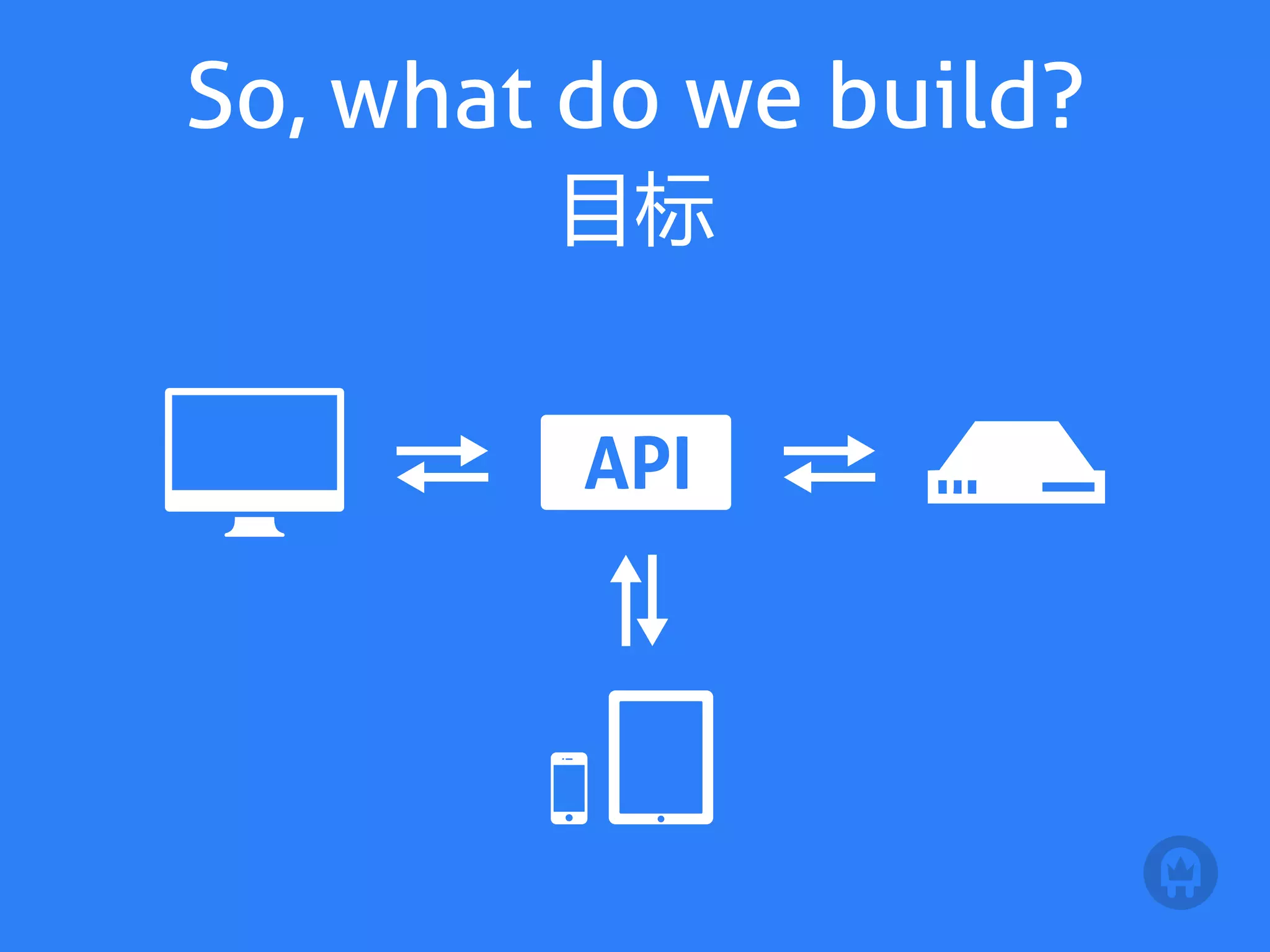 So, what do we build?
        目标
 