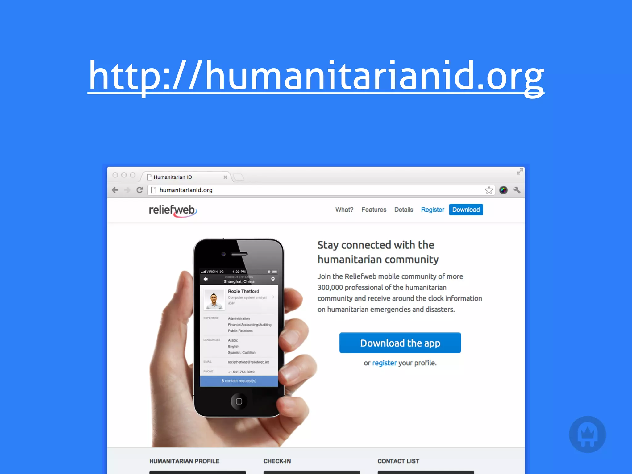 http://humanitarianid.org
 