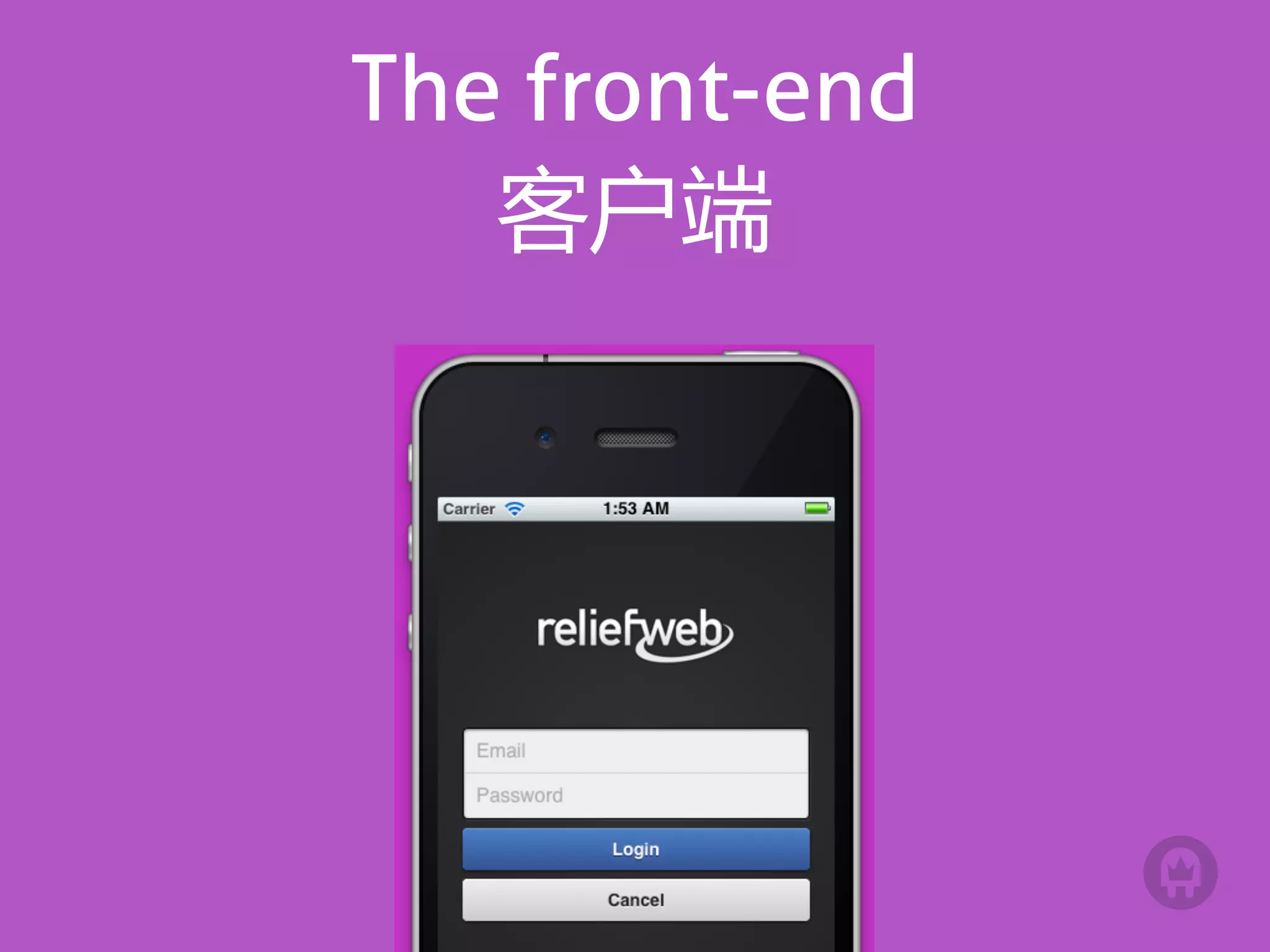 The front-end
   客户端
 
