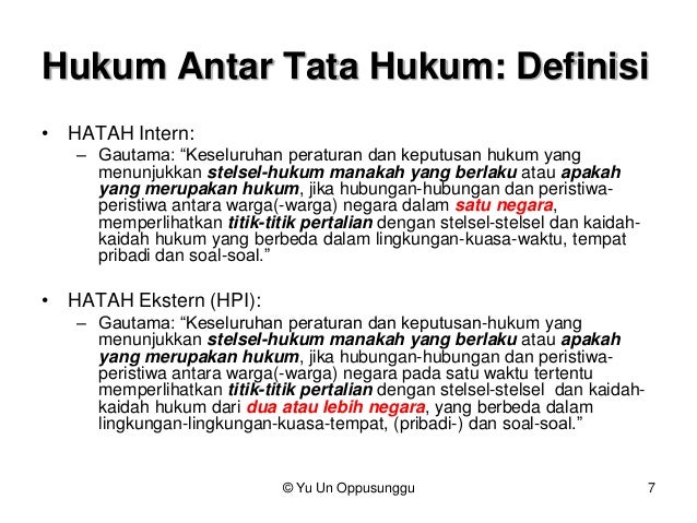 Hukum Antar Tata Hukum Hukum Antar Tata Hukum