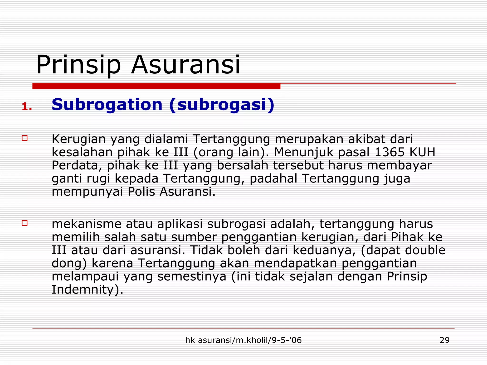 Hukum asuransi | PPT