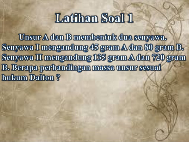 Hukum Dalton Beserta Contoh Dan Latihan Soal
