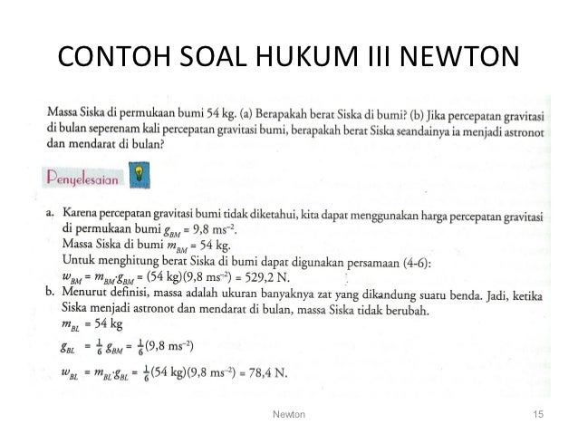 Contoh Soal Tentang Hukum Newton 1 - Mikonazol