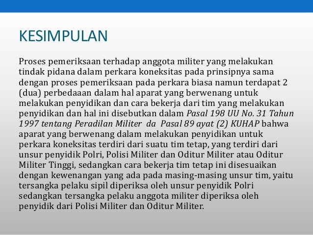 Hukum Acara Pidana Militer Ppt