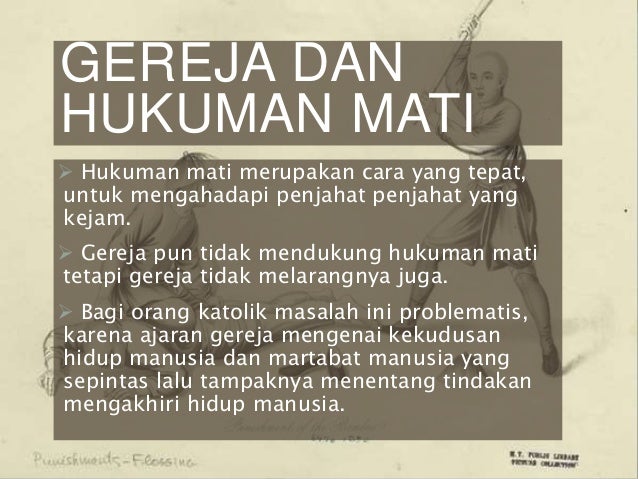 Pandangan Gereja Tentang Hukuman Mati