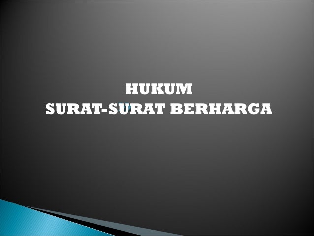 Contoh Soal Hukum Surat Berharga Erikka News
