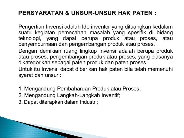 HAK ATAS KEKAYAAN INTELEKTUAL HAK ATAS KEKAYAAN INTELEKTUAL