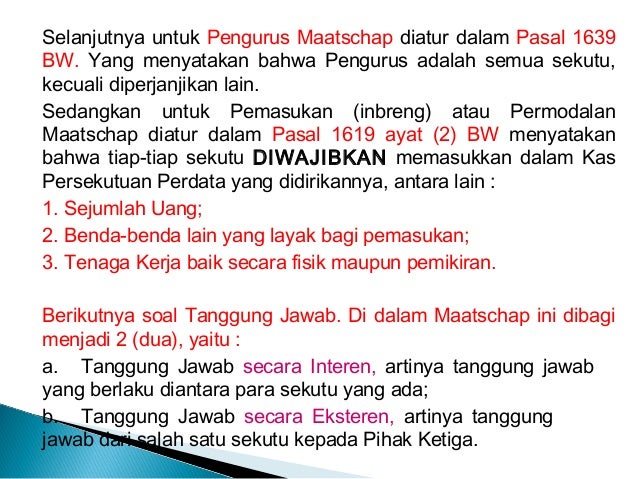 Tanggung Jawab Persekutuan Perdata Home Study