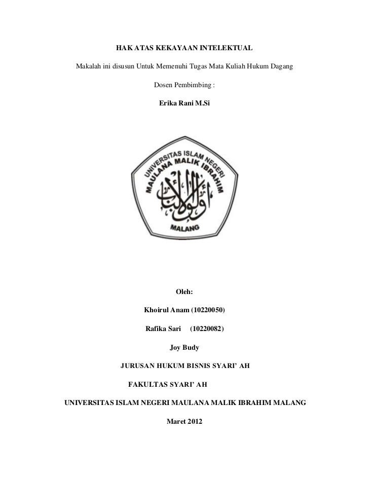 Makalah Hukum Dagang Fakultas Hukum Contoh Makalah