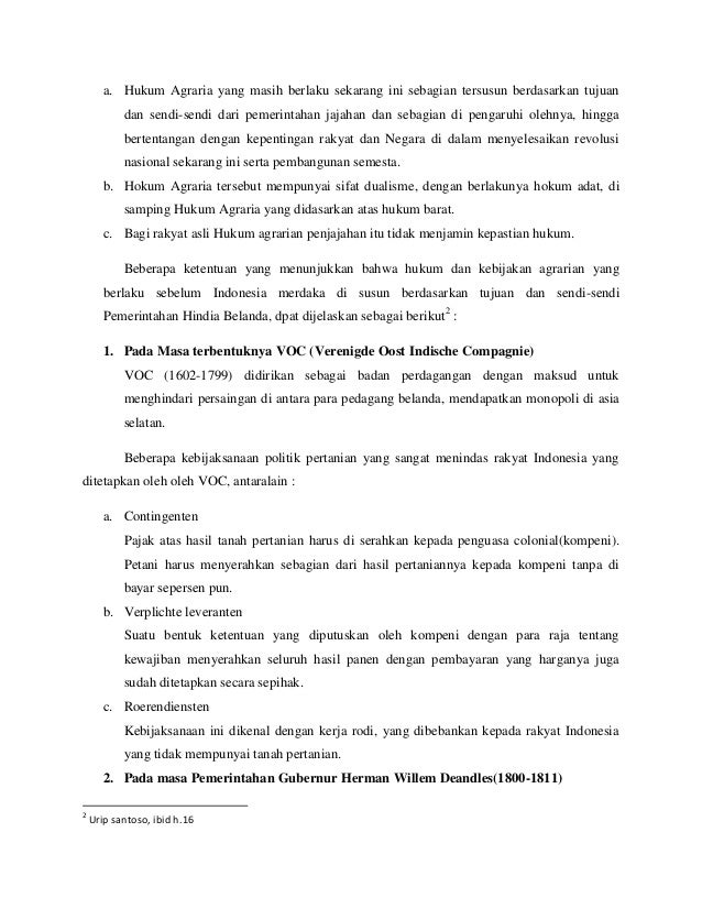 Hukum Dan Politik Agraria Kolonial