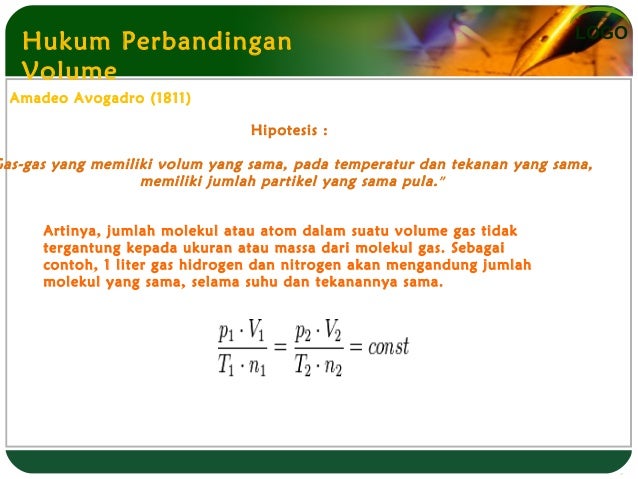 Hukum dasar avogadro