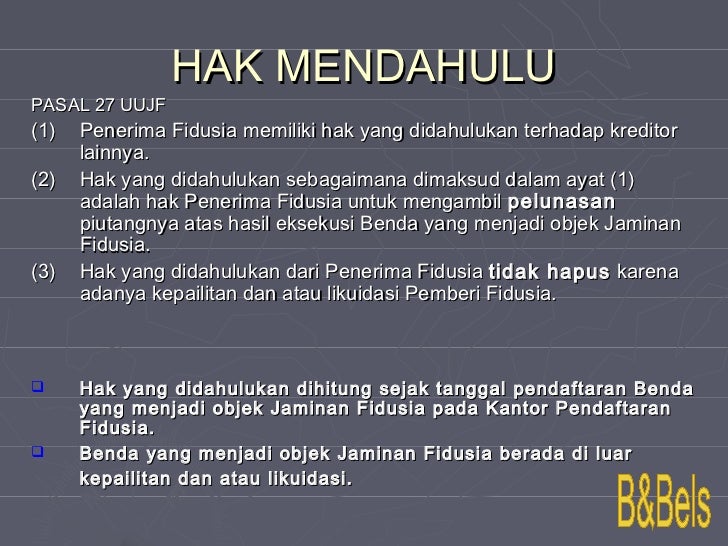 fidusia sertifikat Hukum Fidusia