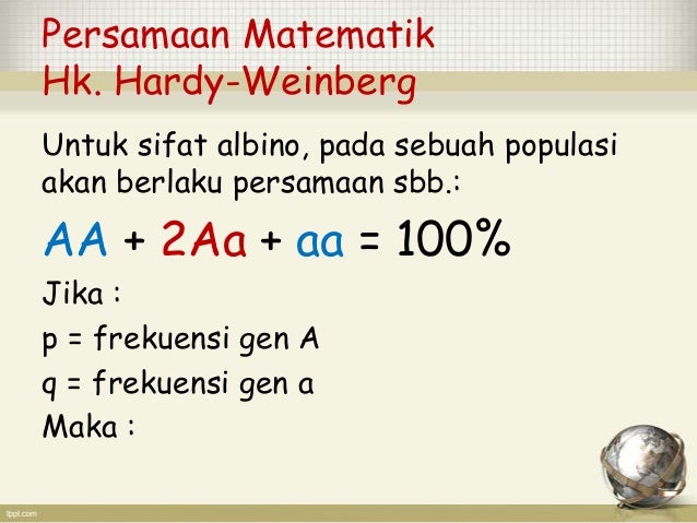 Hukum hardy weinberg