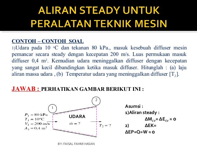 Thermodinamika Hukum I Sistem Terbuka