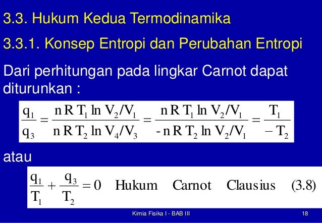 Hukum Ii Dan Iii Termodinamika